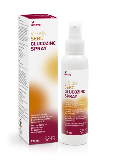 V-Skin Sebo Glucozinc Spray, 125mL