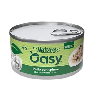Oasy Wet Cat Natury Soft Jelly Chicken & Spinach, 150g
