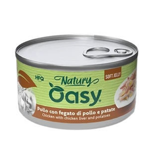 Oasy Wet Cat Natury Soft Jelly Chicken liver & Potato, 150g