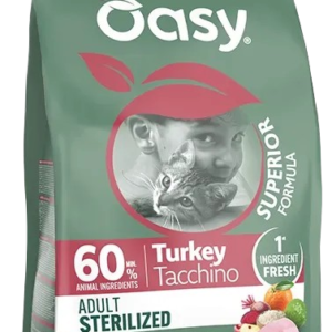 Oasy Sterilized Dry Cat Turkey, 1.5Kg
